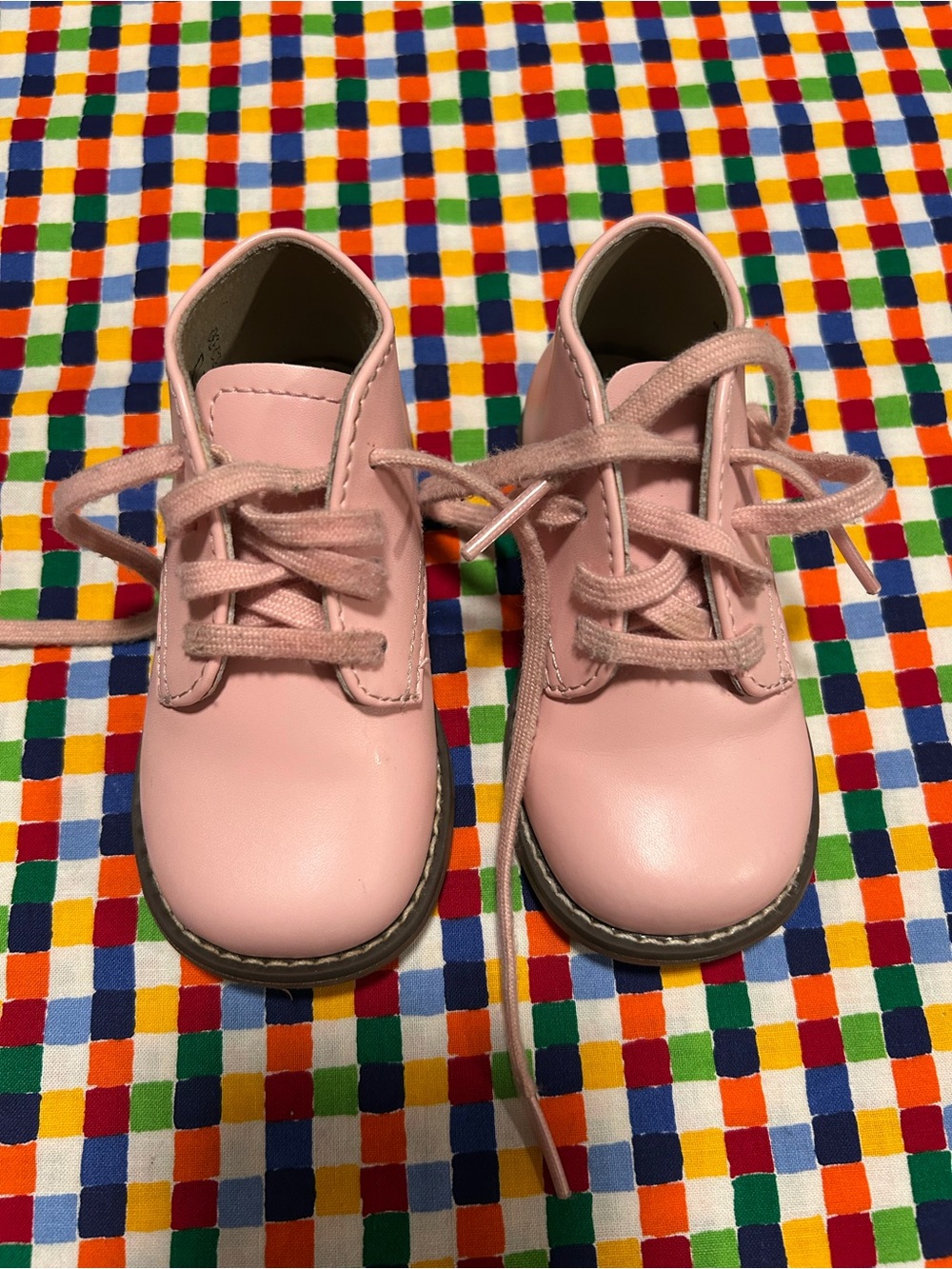 Footmates Pink Kids Lace-Up Casual Shoes 4.5